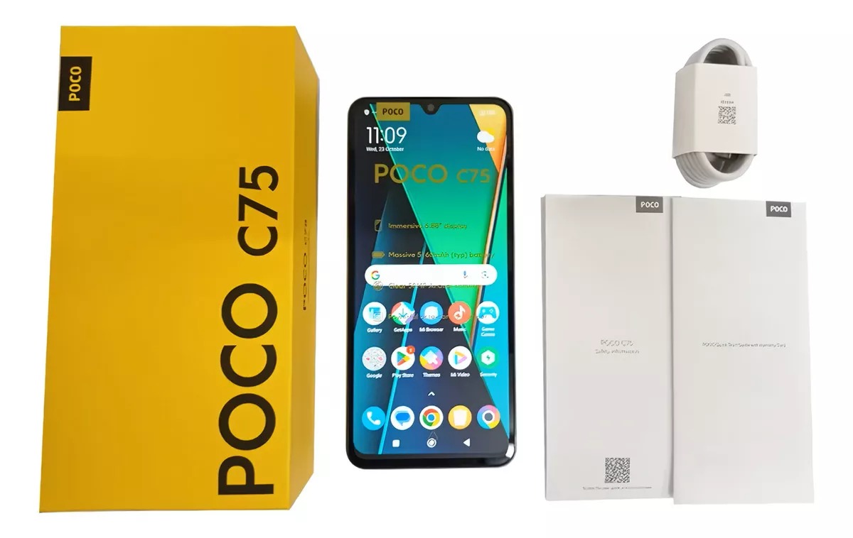 Celular Xiaomi Poco C75 4g Dual Sim 256 Gb Black 8 Gb Ram Android 14 - Nfc