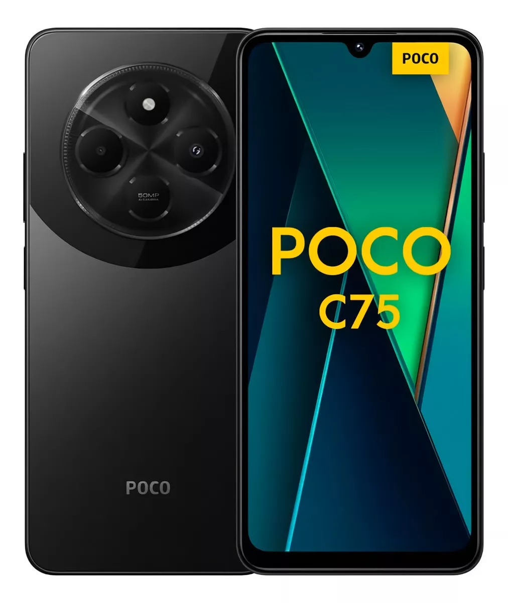 Celular Xiaomi Poco C75 4g Dual Sim 256 Gb Black 8 Gb Ram Android 14 - Nfc