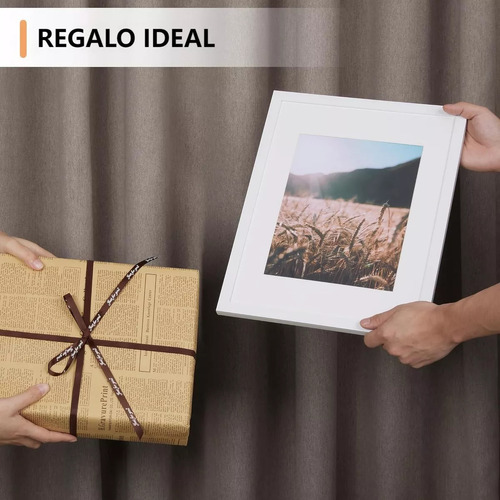 Juego De 5 Marcos De Fotos Decorativos De Gran Tamaño(11*14) Color Blanco Marco De Fotos Grande