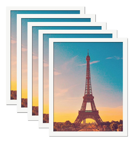 Juego De 5 Marcos De Fotos Decorativos De Gran Tamaño(11*14) Color Blanco Marco De Fotos Grande