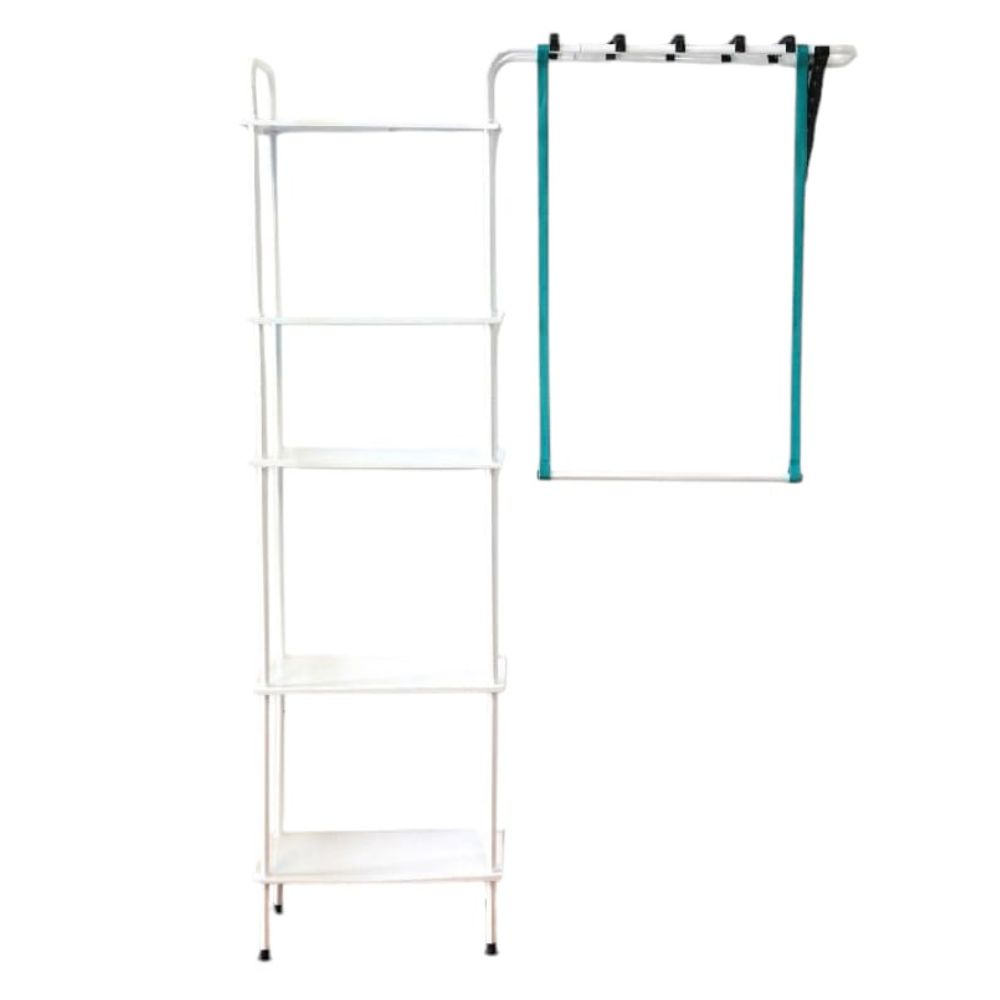 Closet Armable Konekte 5 Repisas Metal Sólido Resistente color Blanco.