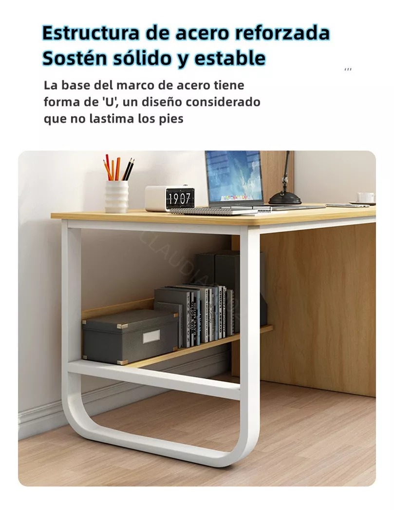 Escritorio Con Cajones Melamina De 120x50x71cm