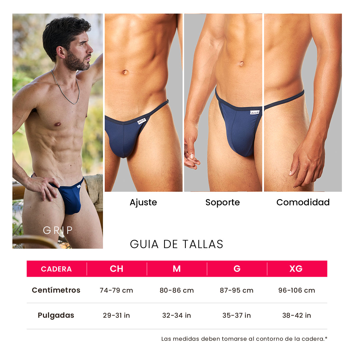 Tanga De Hilo Para Hombre Grip Dietz Cómodo Y Versátil