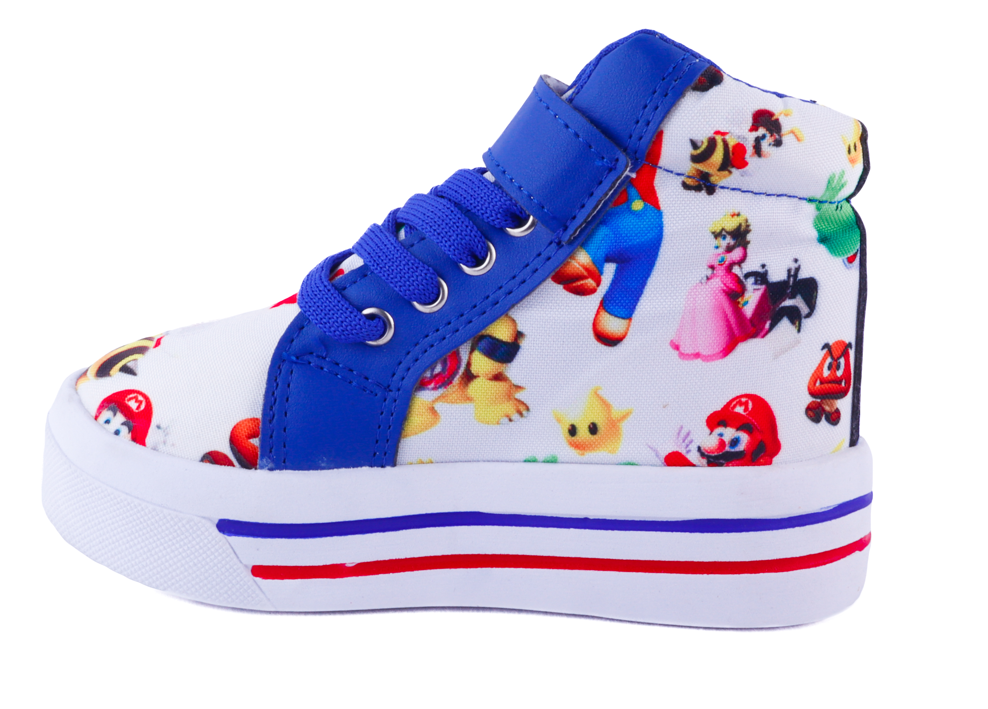 Tenis Mario Bros Luces Led Agujeta Luigi 2026-ARMB Azul