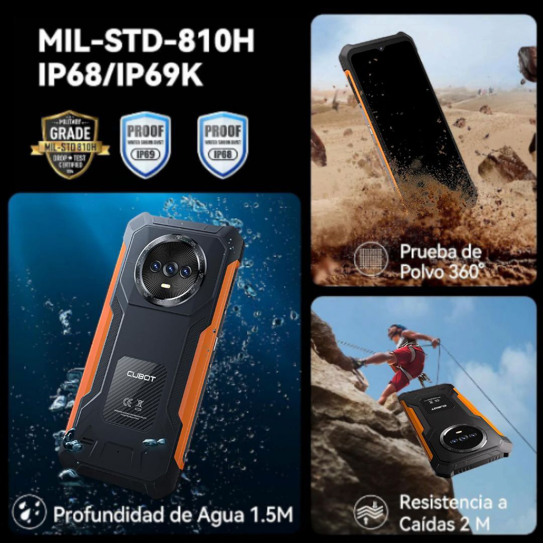 KINGKONG ES, Smartphone Android ultra-delgado y robusto, 6GB RAM + 128GB ROM, Pantalla de 6.56 pulgadas 90Hz, Cámara de 48MP, Batería de 5100mAh, Teléfono 4G