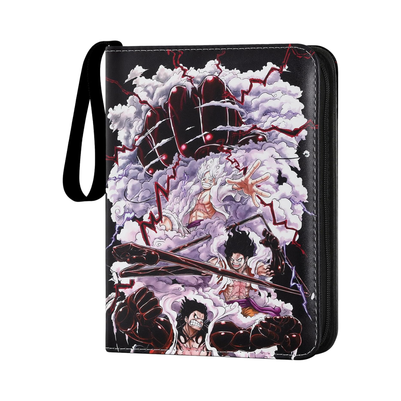 Carpeta de tarjetas - TCG Anime One Piece - 4 bolsillos, carpeta de tarjetas 440 bolsillos, soporte para tarjetas con 55 fundas extraíbles