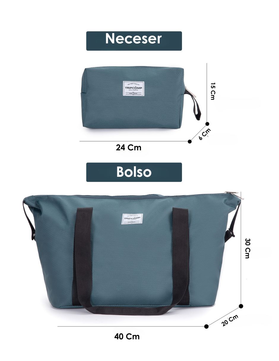  Juego De Equipaje De Viaje 3 Piezas Maleta 18" , Bolso Y Neceser 
