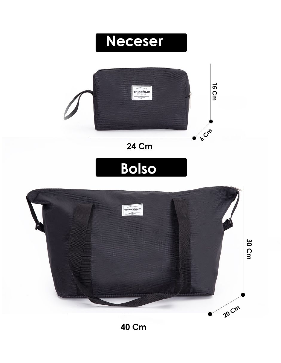 Juego De Equipaje De Viaje 3 Piezas Maleta 18" , Bolso Y Neceser 