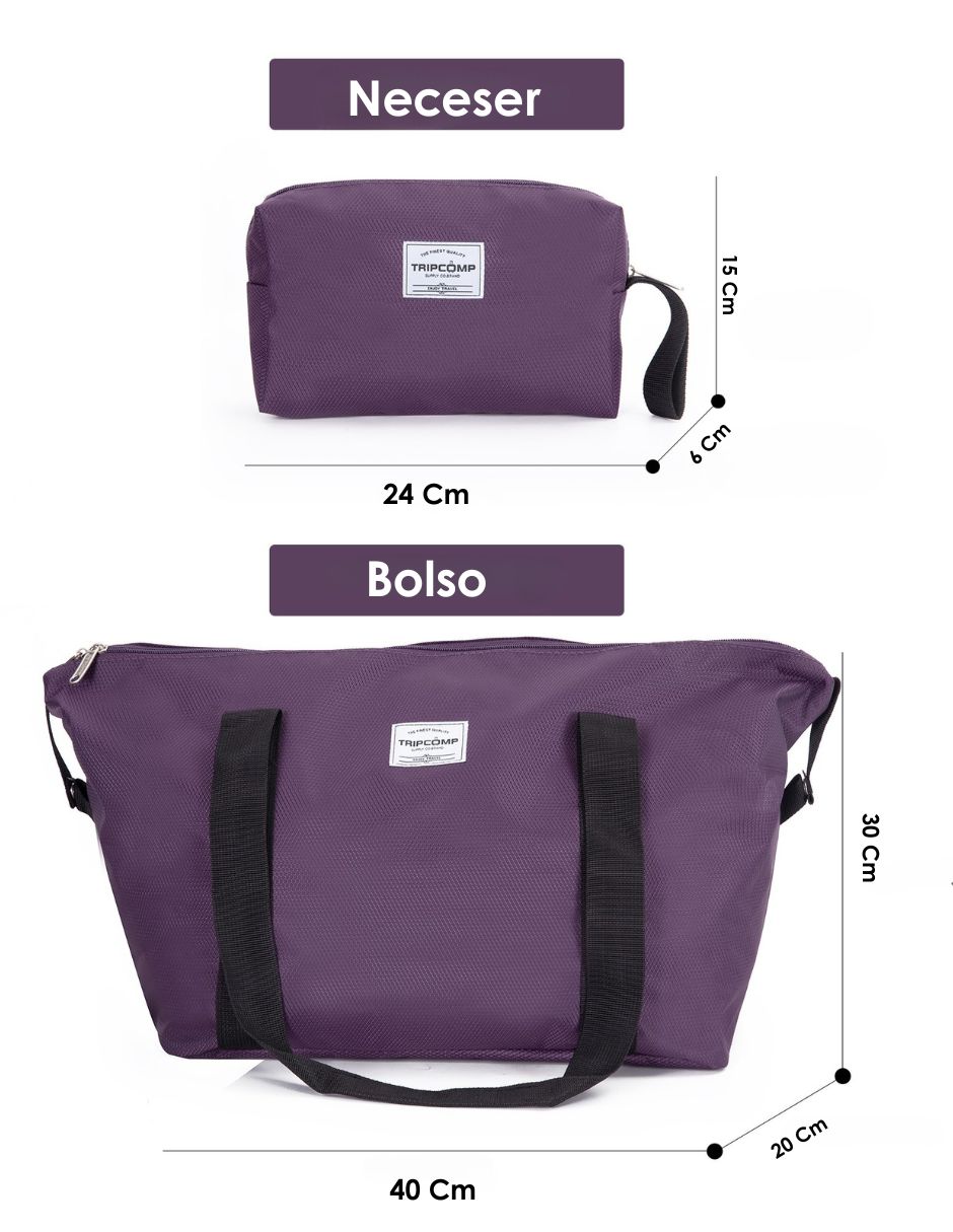 Juego De Equipaje De Viaje 3 Piezas Maleta 18" , Bolso Y Neceser 