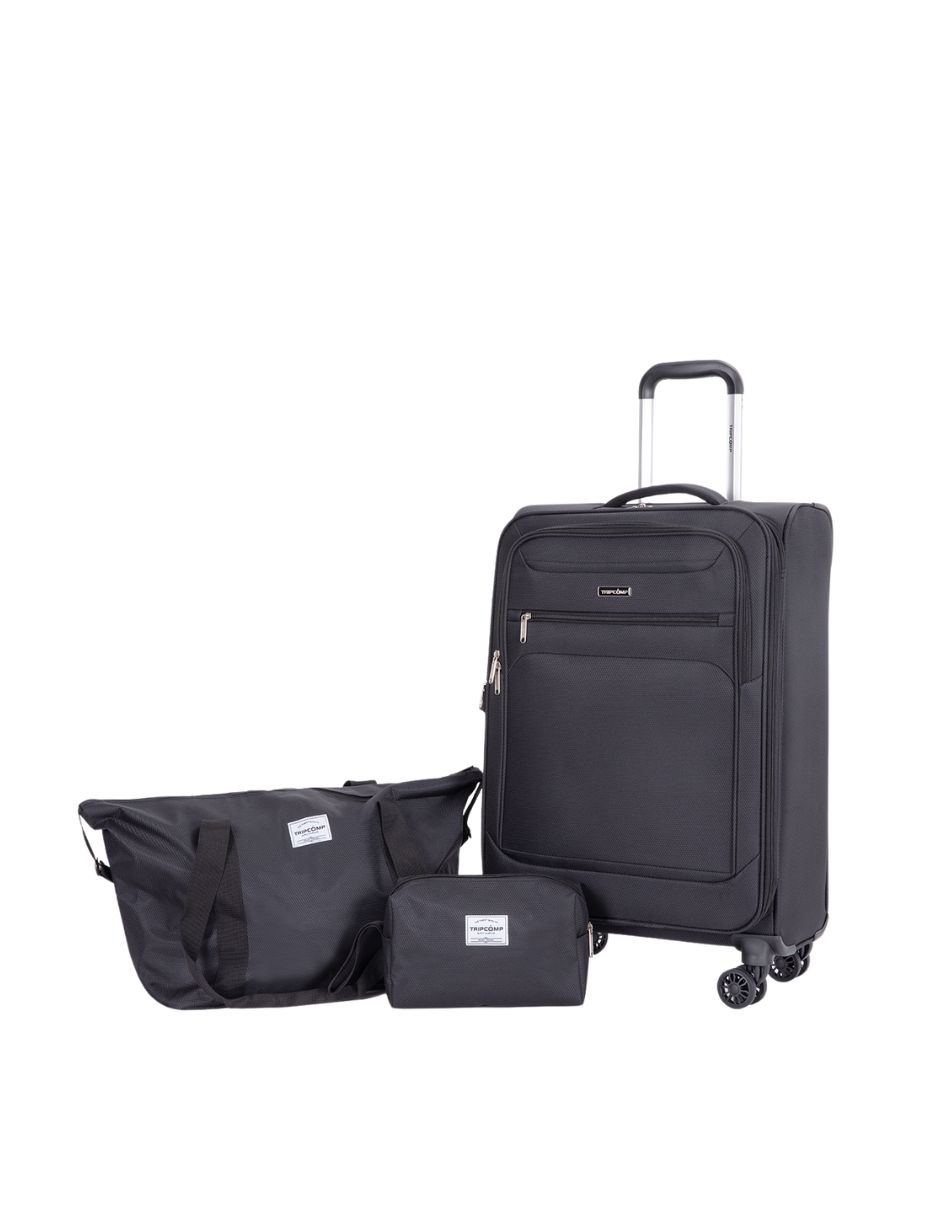  Juego De Equipaje De Viaje 3 Piezas Maleta 18" , Bolso Y Neceser 