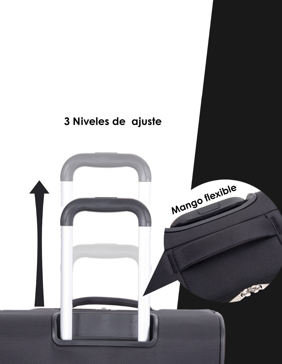  Juego De Equipaje De Viaje 3 Piezas Maleta 18" , Bolso Y Neceser 
