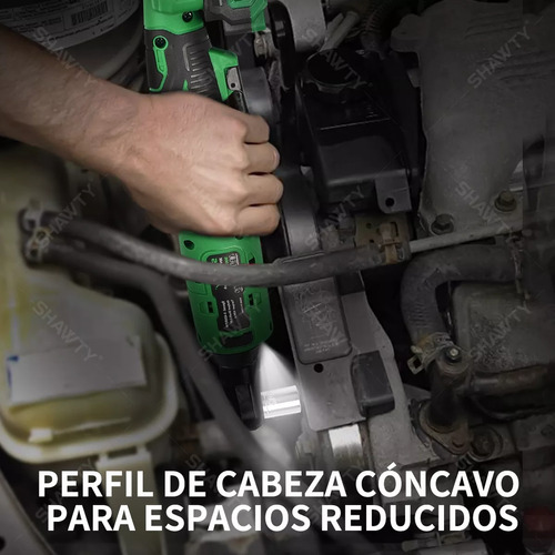 SHAWTY Matraca De Impacto Eléctricas, 20V Pistolas Llave De Impacto Inalámbricas De 3/8 Pulgadas, Llave de Impacto Con 2.0Ah Batería, 65N.m Y 7 Enchufes y Bolsa de Herramientas