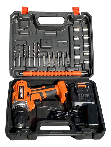 Taladro Atornillador Inalambrico 20v 1 Batería-toolforce Color Naranja Frecuencia 25 Drill Bits CD20