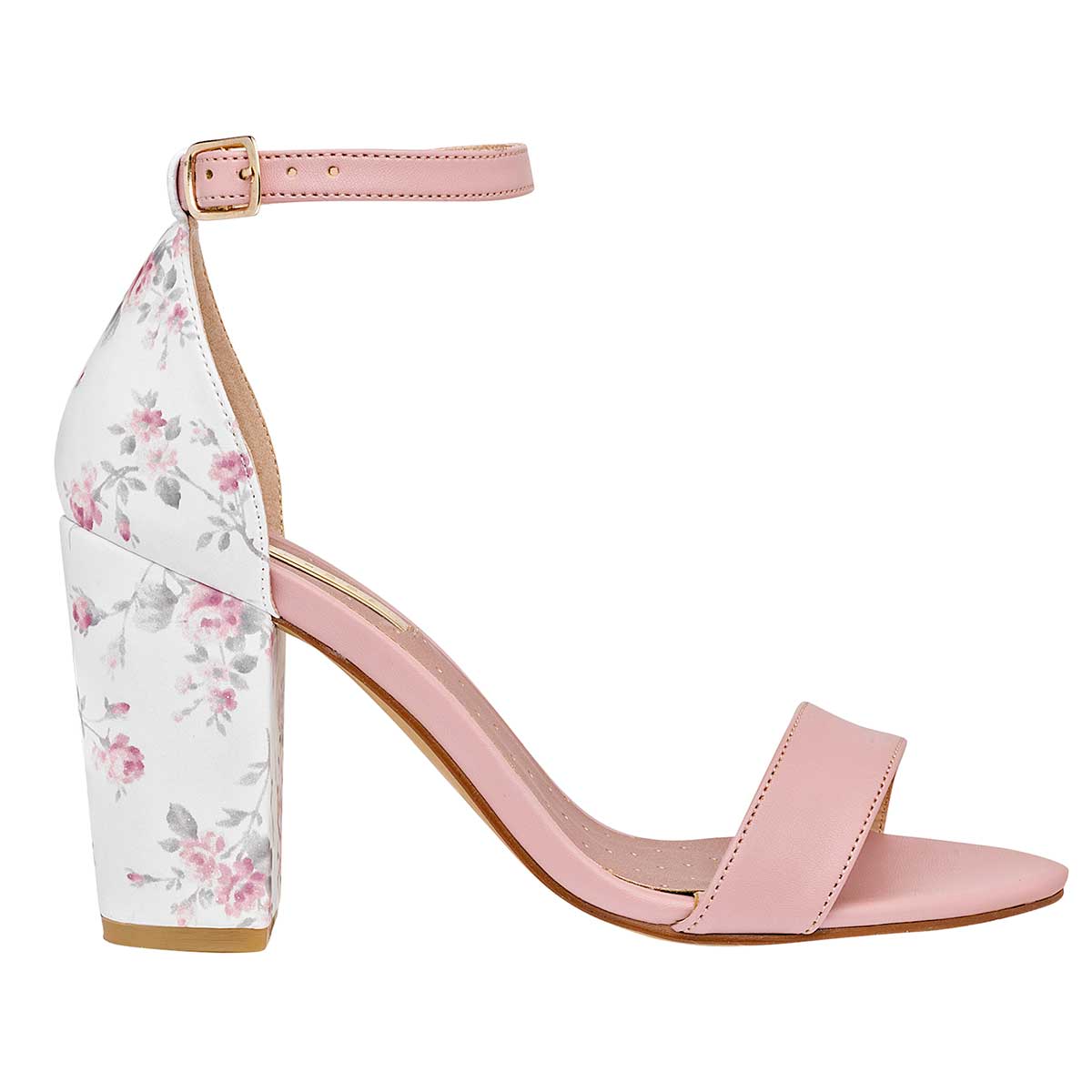 ZAPATILLA TACON 9 CM MUJER CLASBEN 181329 ROSA BLANCO 