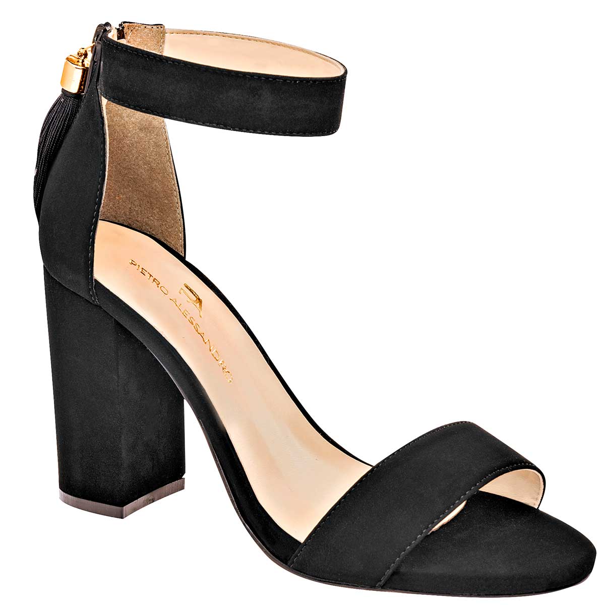 ZAPATILLA TACON 9 CM MUJER PIETRO ALESSANDRO 908 NEGRO 