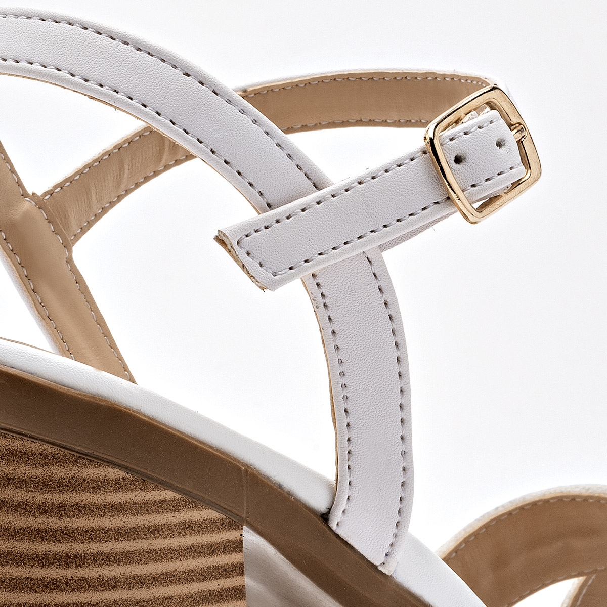 ZAPATILLA TACON 8 CM MUJER TAGUESI 327144 BLANCO 