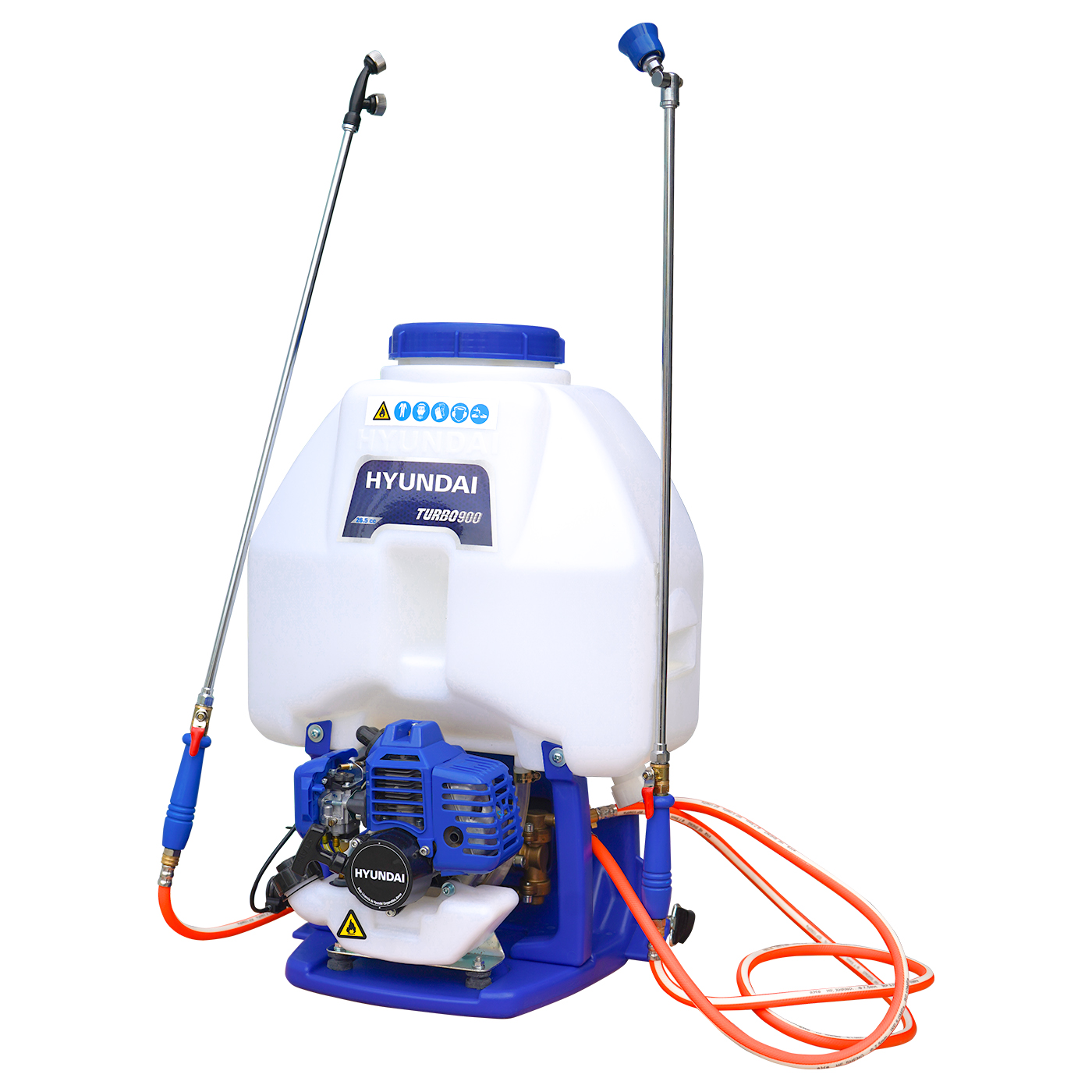 FUMIGADORA PROFESIONAL HYUNDAI C/DOBLE LANZA 25 LITROS C/TANQUE ROMPE OLAS - TURBO900