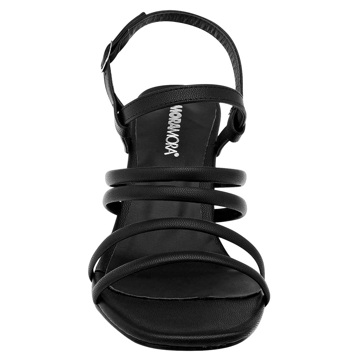 ZAPATILLA TACON 8 CM MUJER MORAMORA ESTHER NEGRO CABRA 
