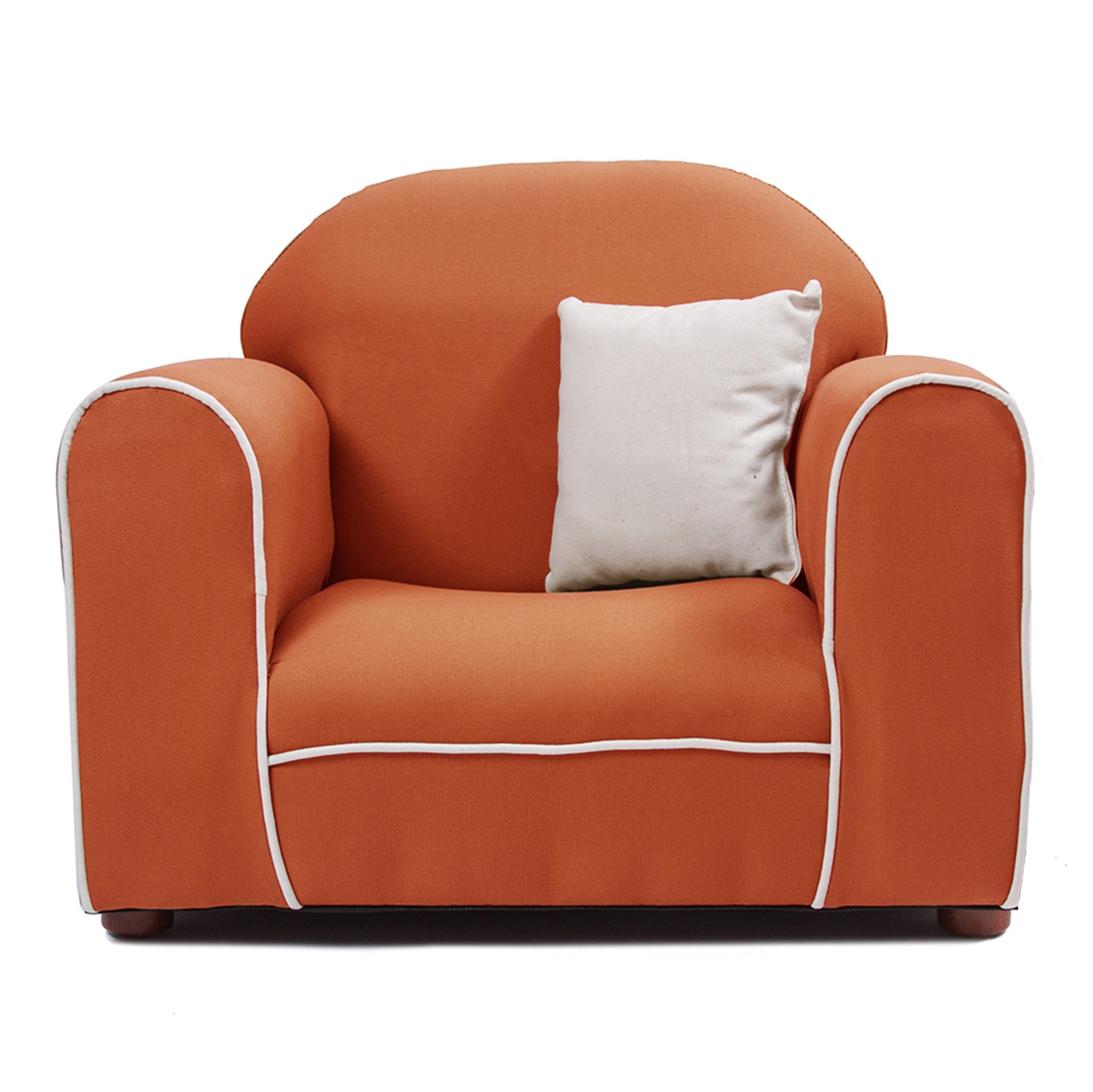 Sofá infantil Keet sweet patato tapizado artesanal en algodón orgánico: Estructura y base de madera sólida, ergonómico, suave al tacto, ideal para sala de star, terraza o jardín. 