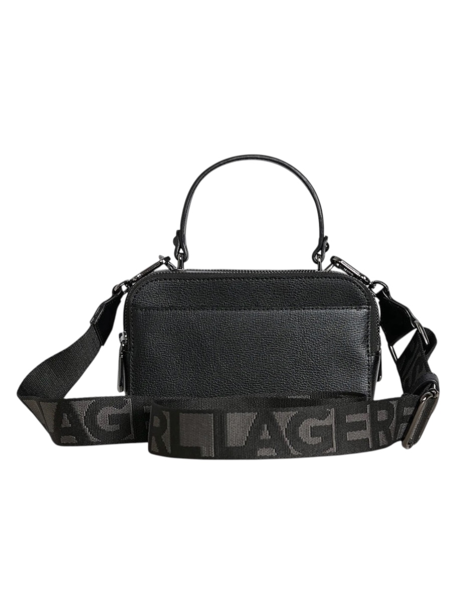 Bolsa Crossbody Karl Lagerfeld Paris de piel color negro 