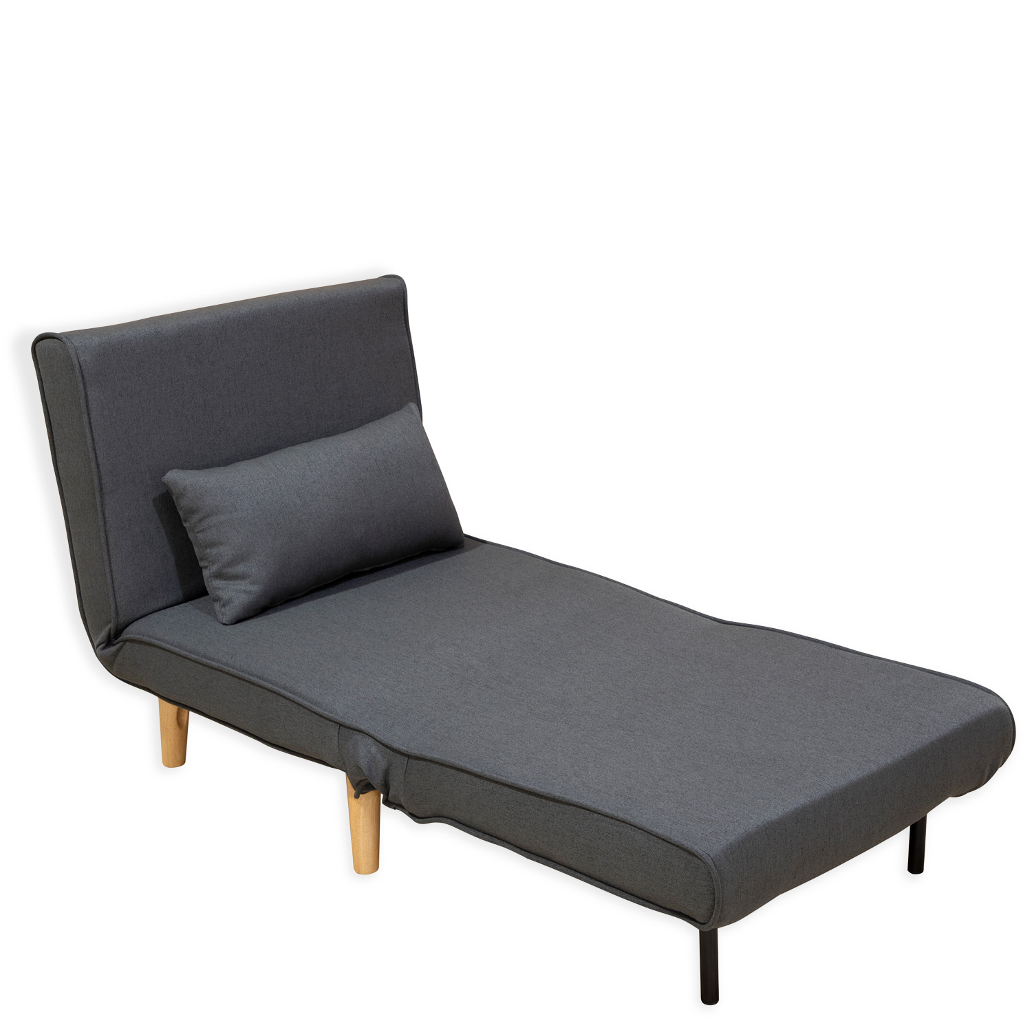 Ilios Innova | Sofá Cama Plegable Individual | Resistente y Elegante Sillón Armable Convertible con Estructura de Madera con cojín
