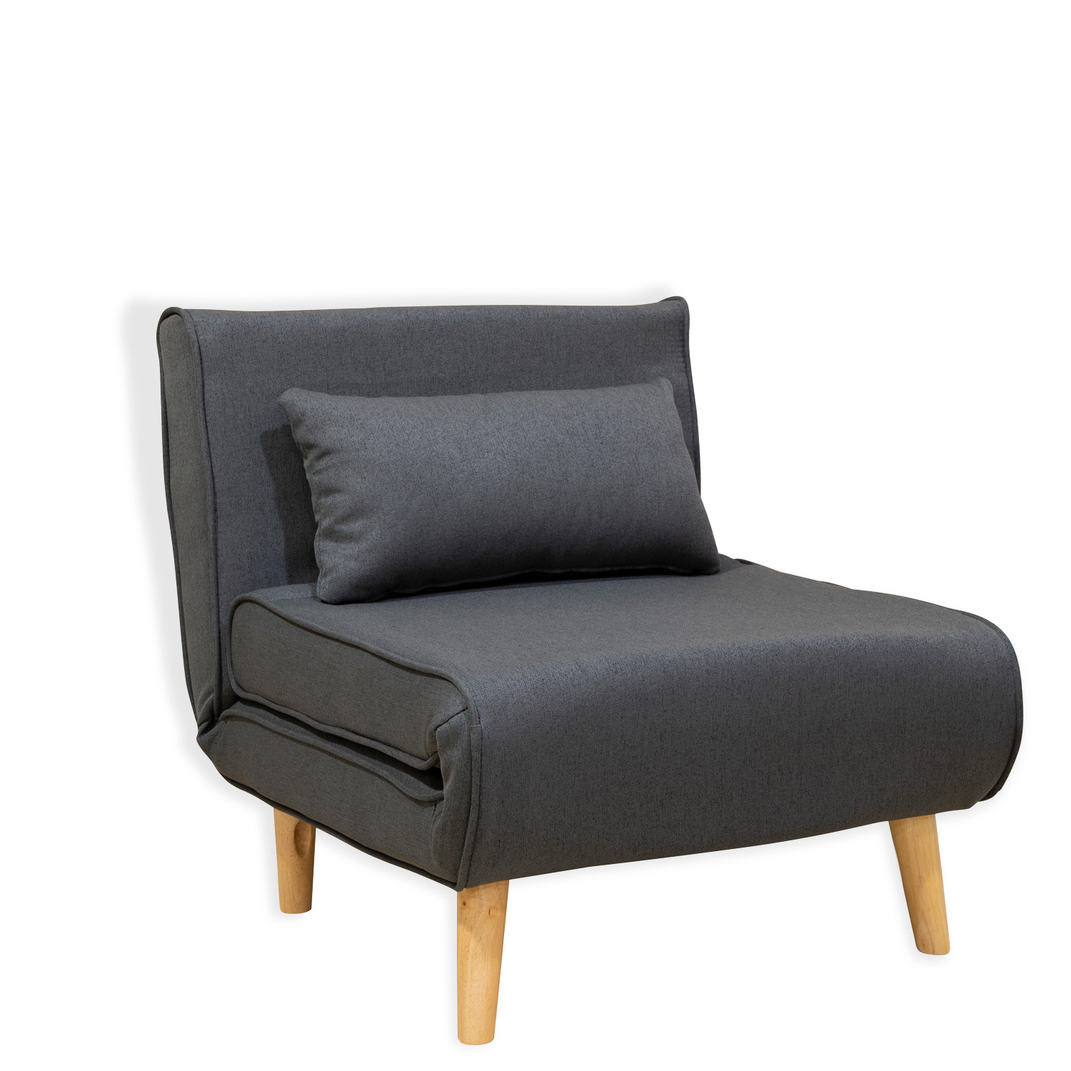 Ilios Innova | Sofá Cama Plegable Individual | Resistente y Elegante Sillón Armable Convertible con Estructura de Madera con cojín