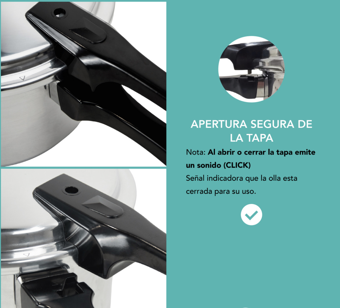 Olla Express De Presión Aluminio 6 Lts Válvula De Seguridad