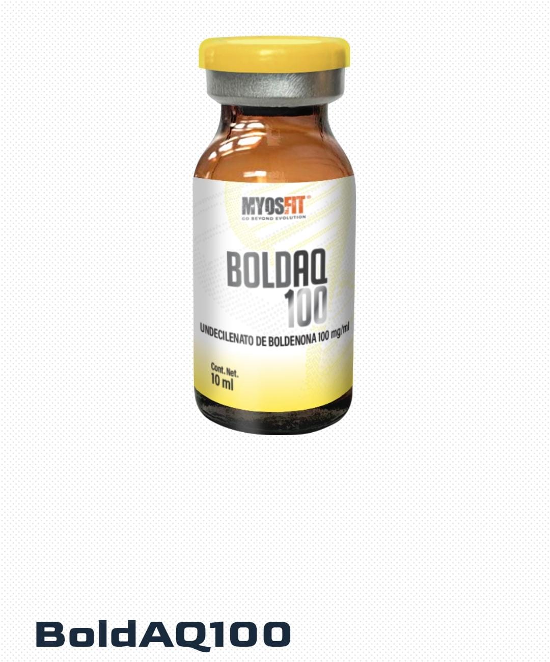 BOLDAQ100 - Boldenona - Inyectable - 100mg/ml 10ml - Myosfit - Volumen limpio y ganancia sostenida con vascularización avanzada