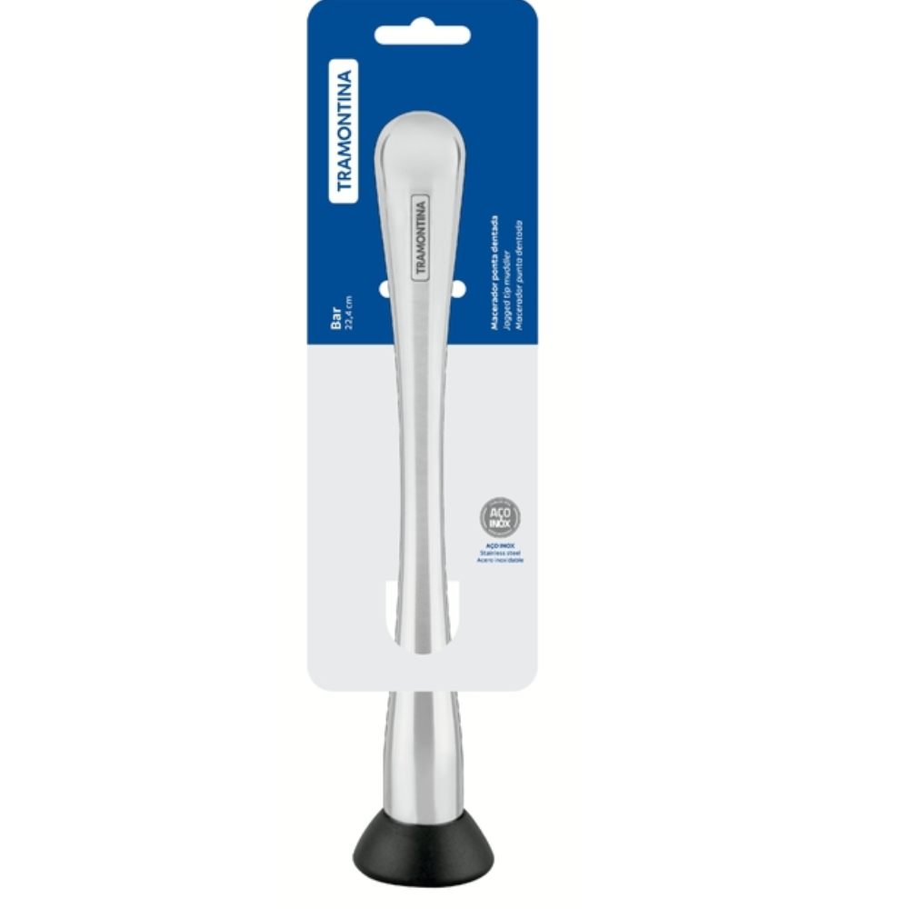 Muddler para Coctelería Tramontina Acero Inoxidable con Punta Dentada 22.4 cm