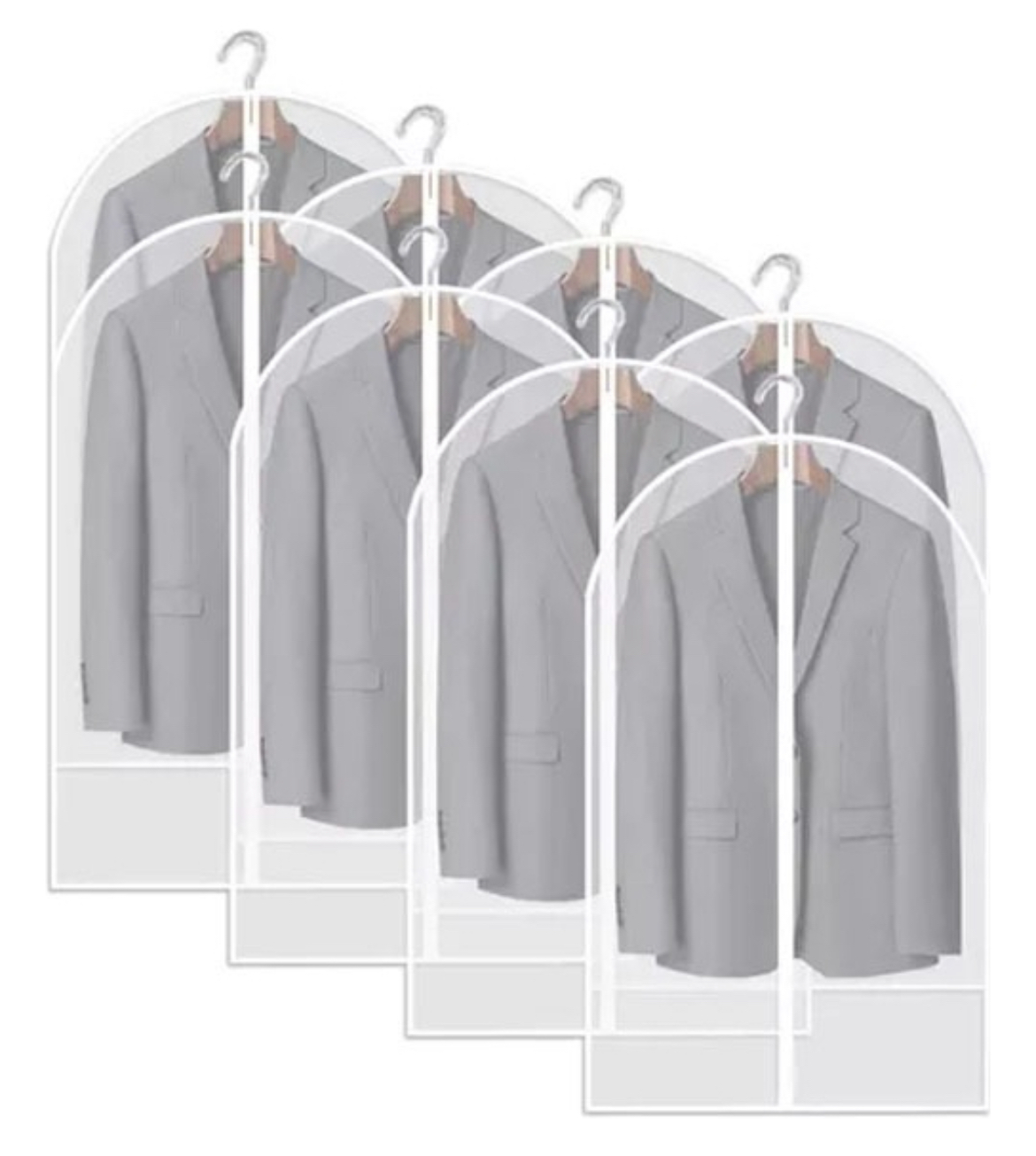 Protector Funda Ropa Traje Cubrepolvo Colgante Bolsa 10pcs