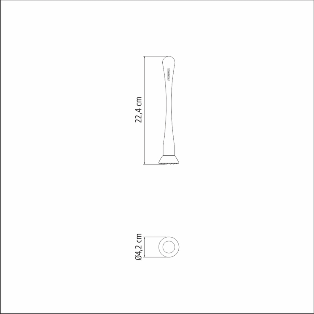 Muddler para Coctelería Tramontina Acero Inoxidable con Punta Dentada 22.4 cm