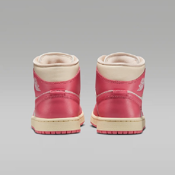 Tenis Air Jordan 1 Mid Beige/rosa Mujer Tallas #22 al #27.5