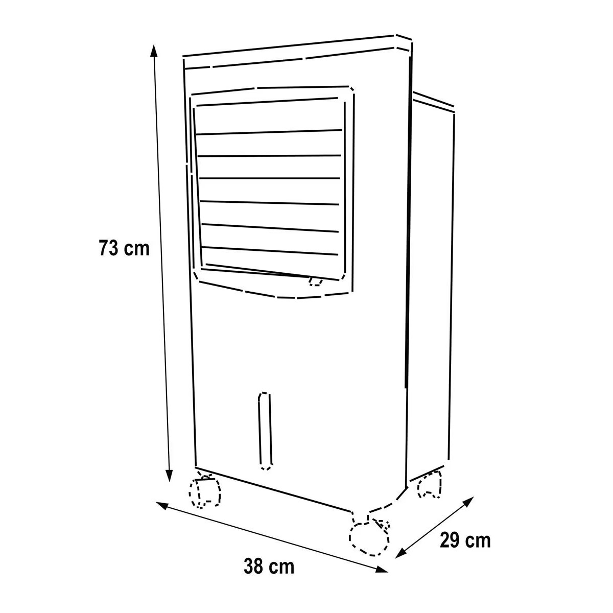Climatizador de Aire Portátil Dace 10 Litros Frío y Calor Blanco DAL1BC-1015D