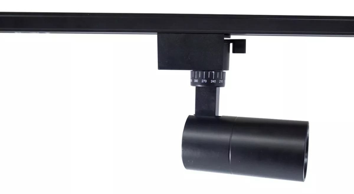 Lampara Riel Led 7w Kit 4 Lamparas Col. Negro Luz Cálida Jwj