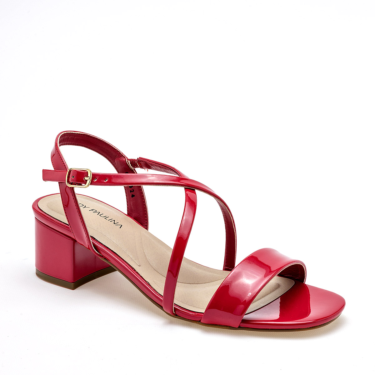 ZAPATILLA TCON 5 CM MUJER LADY PAULINA 38602 ROJO CHAROL CHAROL 
