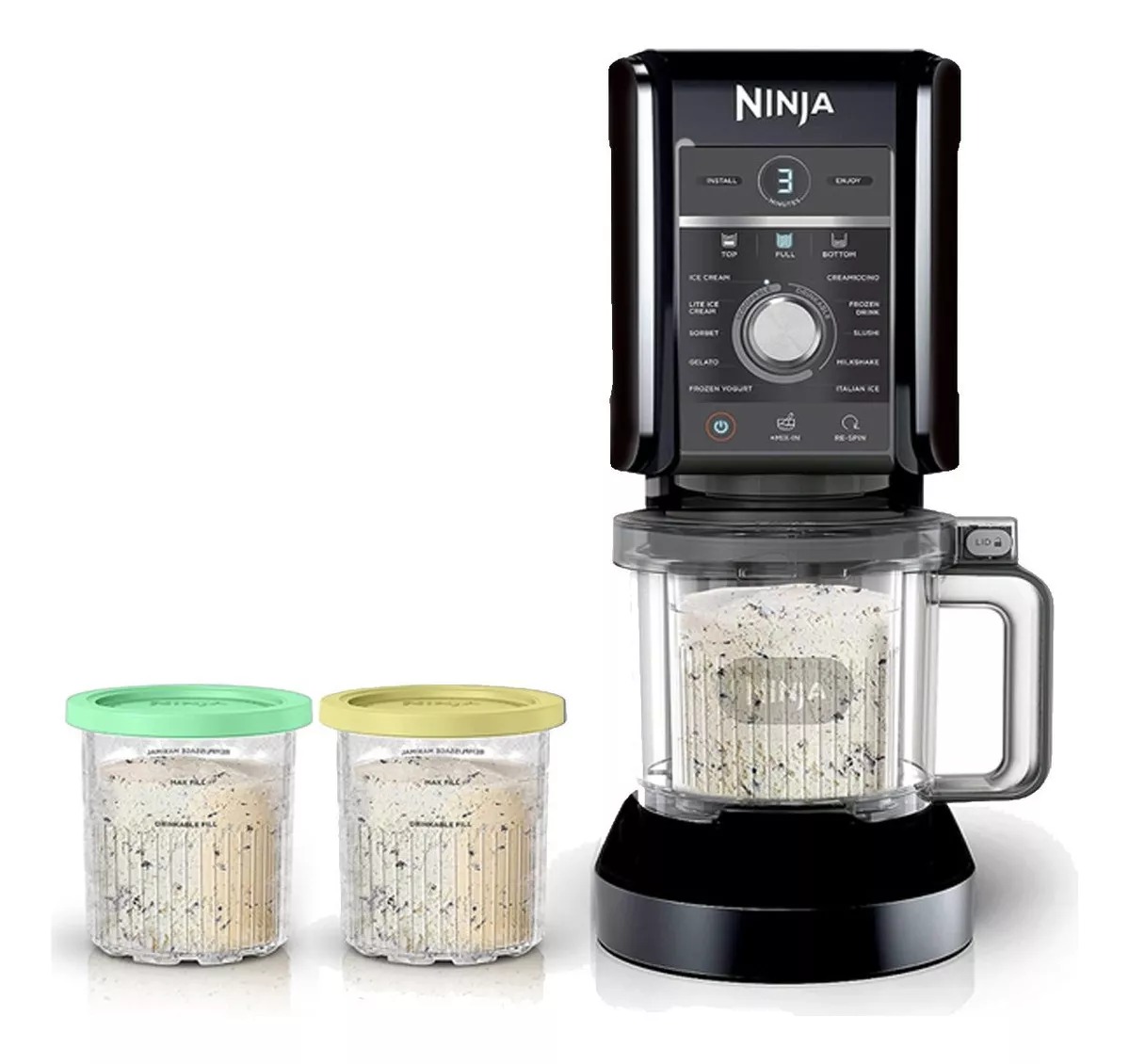 Máquina de helados Ninja CN501CO Máquina De Helados capacidad de 709mL negra 127V