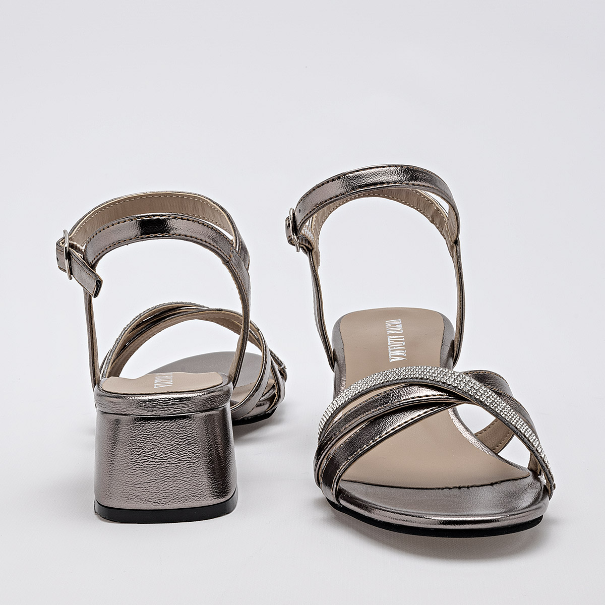 ZAPATILLA TACON 4 CM MUJER VICTOR ALDAMA RK01 GRIS 