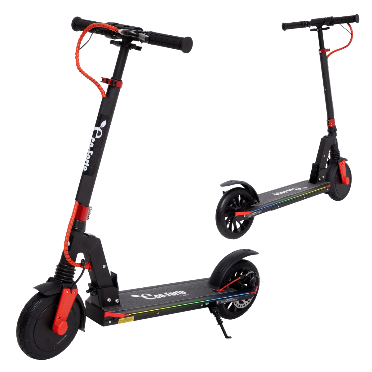 Scooter Patín Eléctrico Eco-forte Plegable 180w 24v 15km/h Negro
