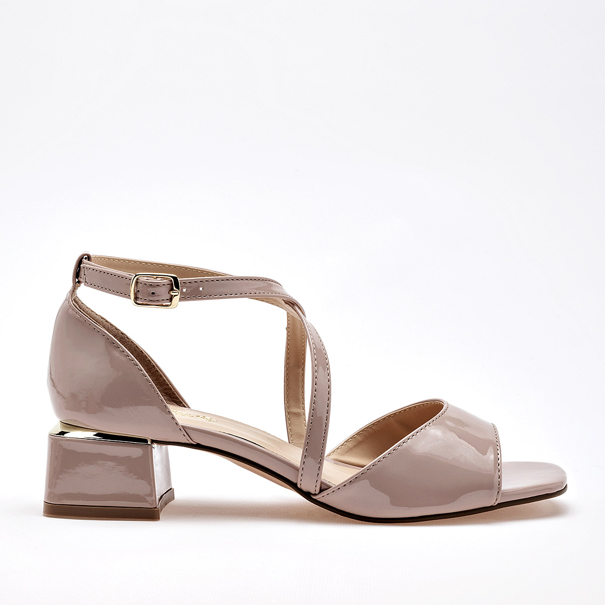 ZAPATILLA TACON 4 CM MUJER PRAVIA 2946 MAQUILLAJE CHAROL 