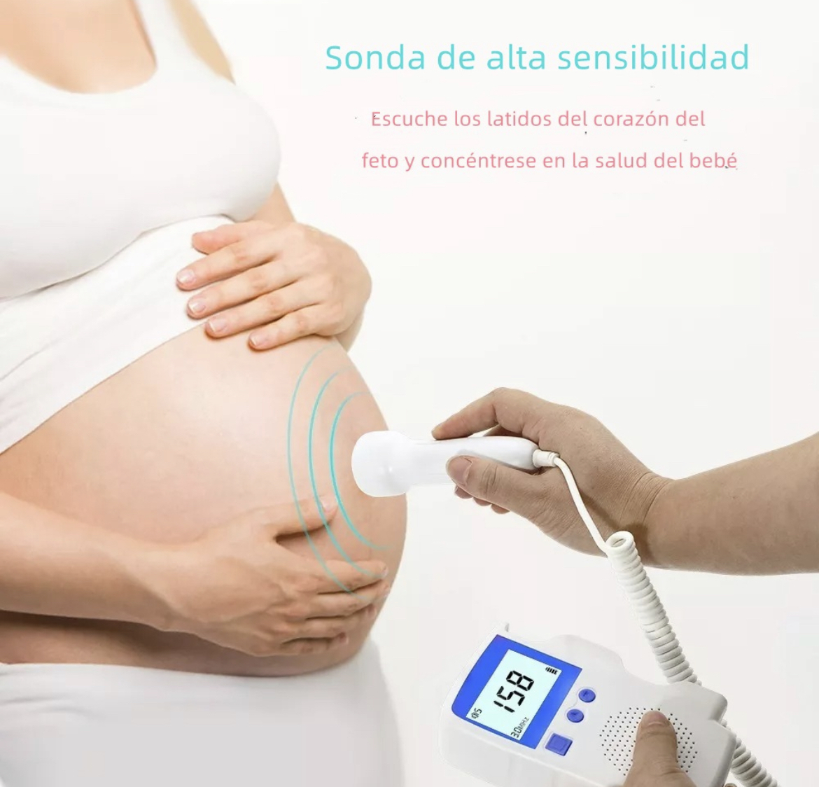 Detector De Frecuencia Cardíaca Fetal Doppler +gel  Batería