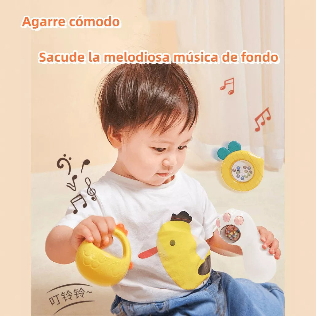 Juguetes De Sonajero Mordedor Molar Caja Trolley + 10 Piezas