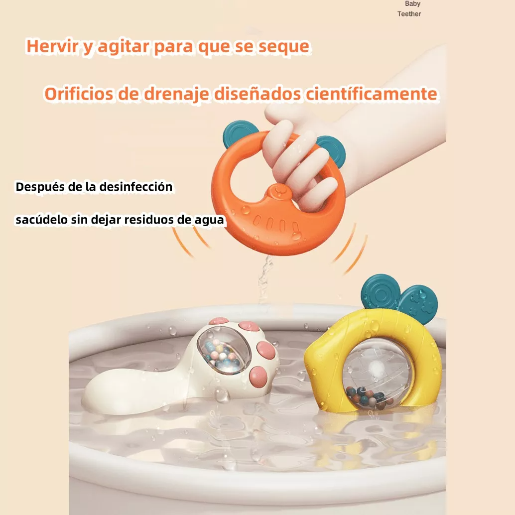 Juguetes De Sonajero Mordedor Molar Caja Trolley + 10 Piezas