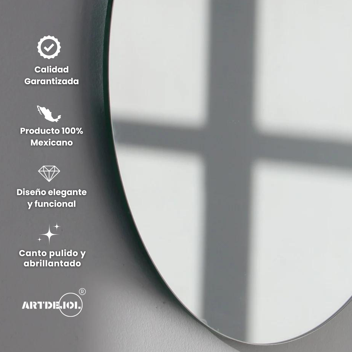 Espejo Led Luz Cálida Circular Diámetro 70 cm Imagen Hd