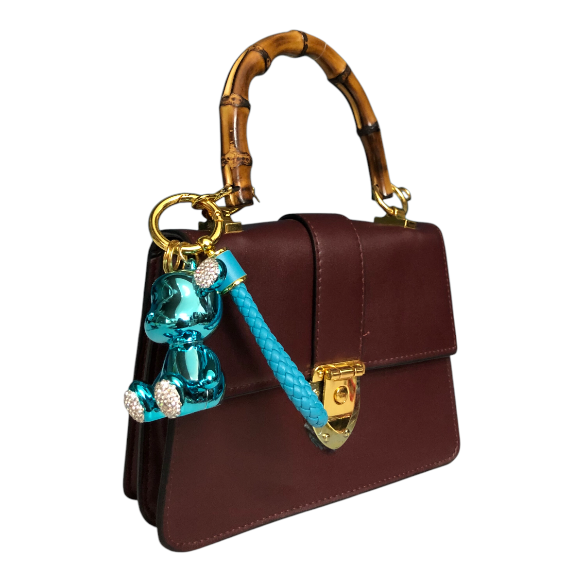 Llavero Colgante Osito Color Azul Brillante