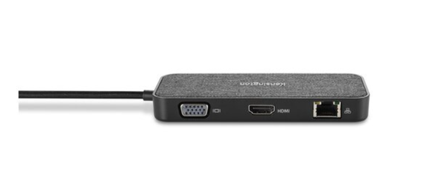 Kensington Docking Station K34020WW USB-C, 3x USB A/C, 1x HDMI, 1x VGA, 1x RJ-45, Negro/Gris