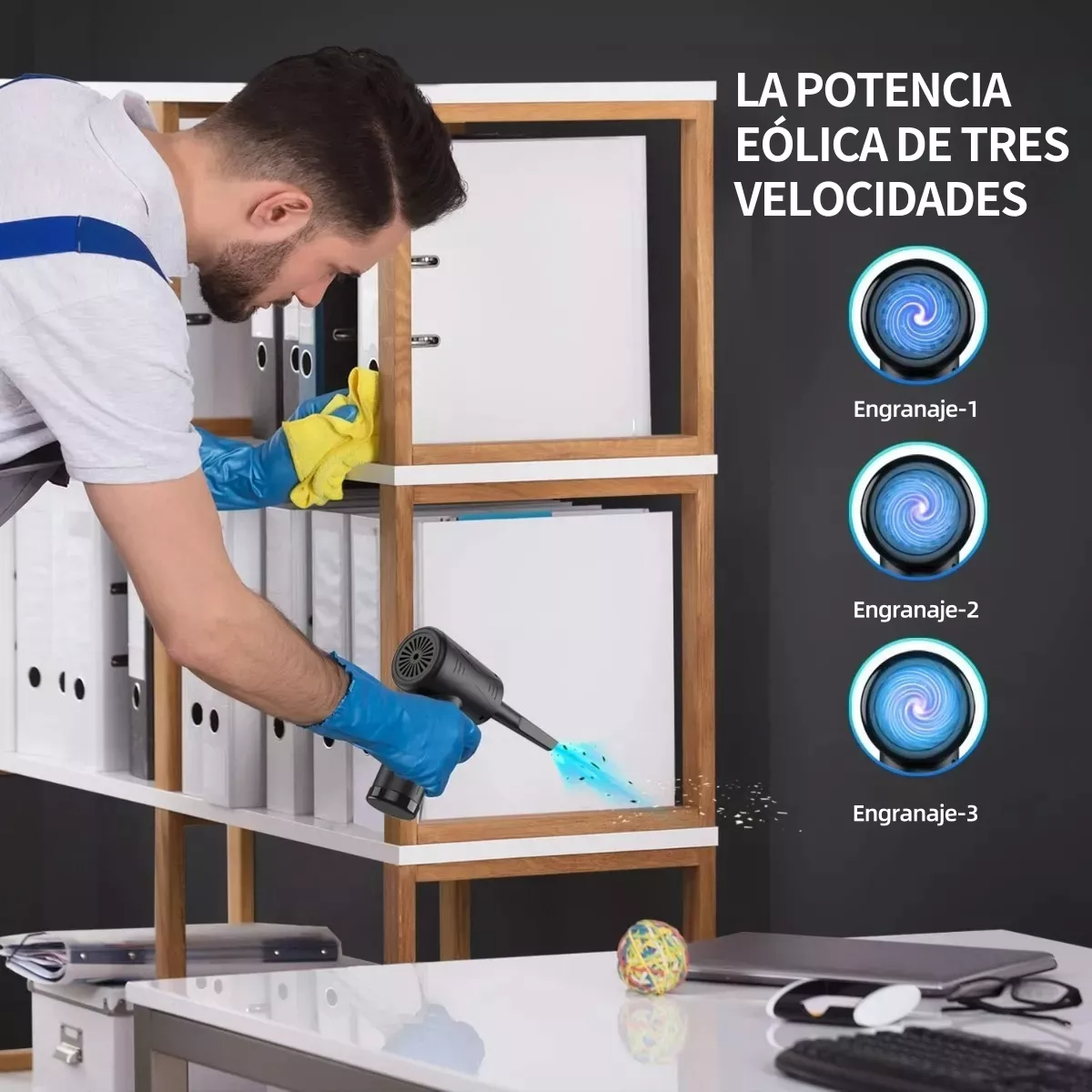Kits Inalámbricos De Limpieza De Aire Comprimido Pórtatil Soplador De Aire 3 Modos 91000rpm Con Led 7600mah Para Limpiar Teclado Pc Auto Cámara Hogar Y Encender Parilla Inflar Pelotas De Yoga