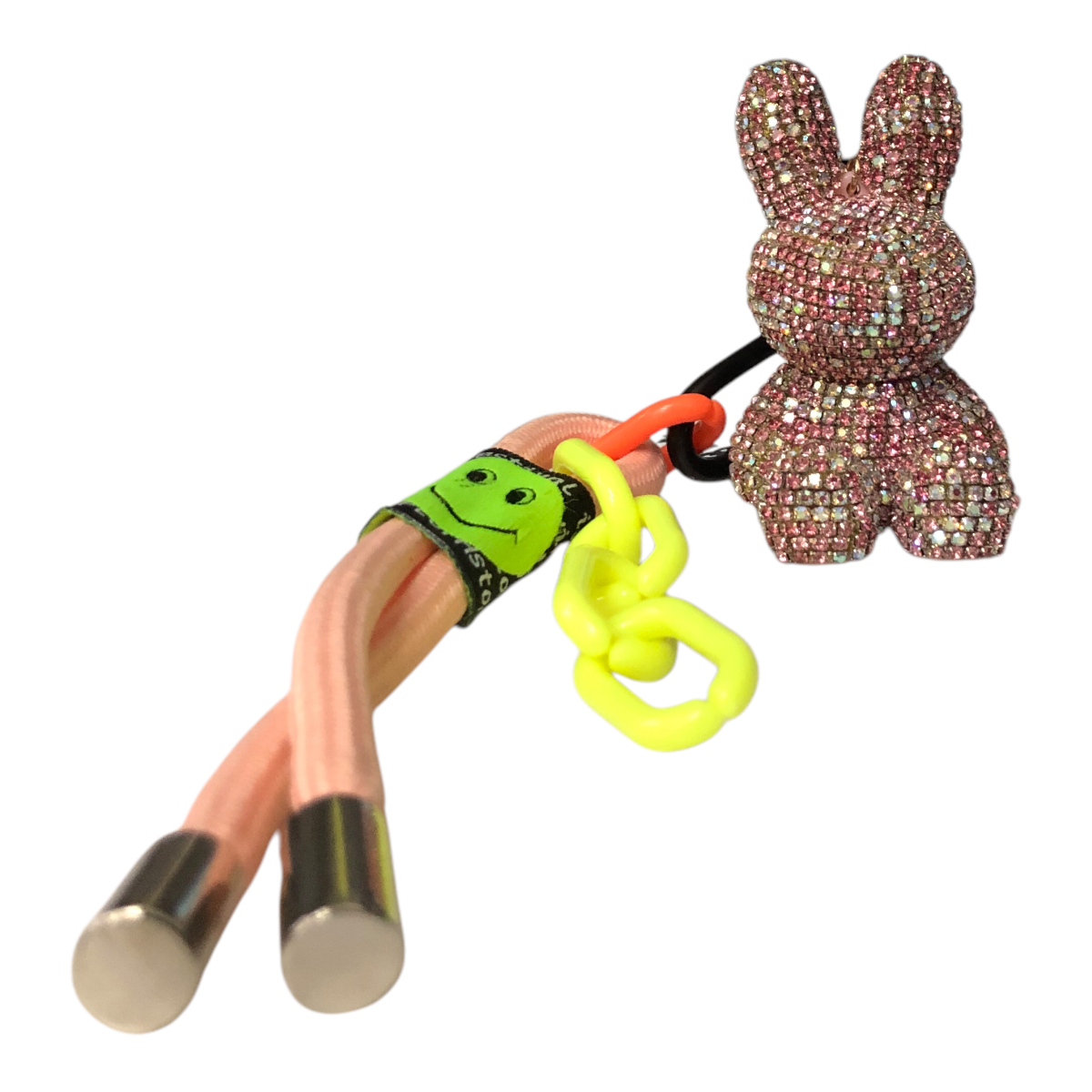 Llavero Pedrería Conejo Color Rosa