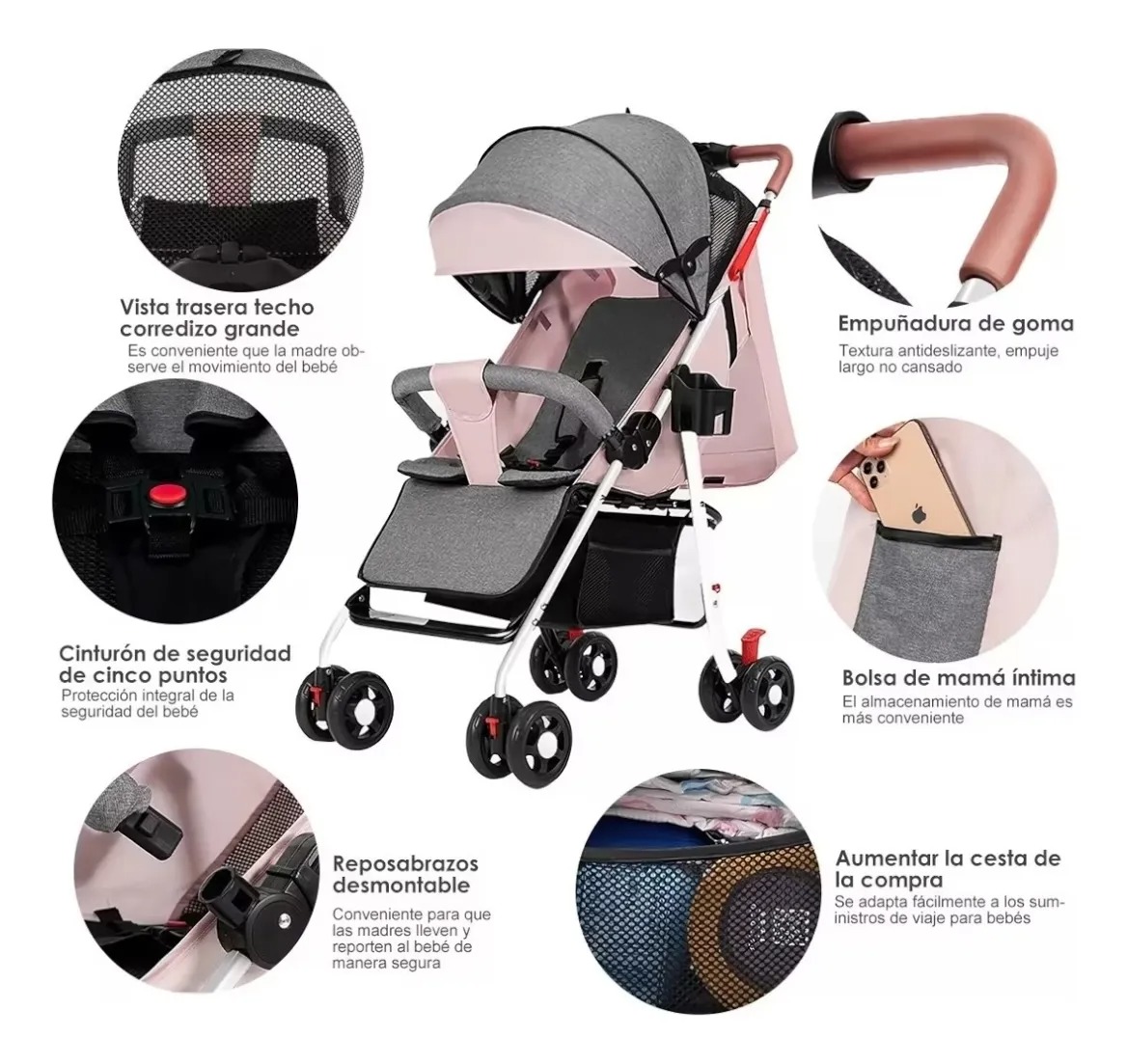 Carriola Carreola De Bastón Plegable Toplinc Para Bebé
