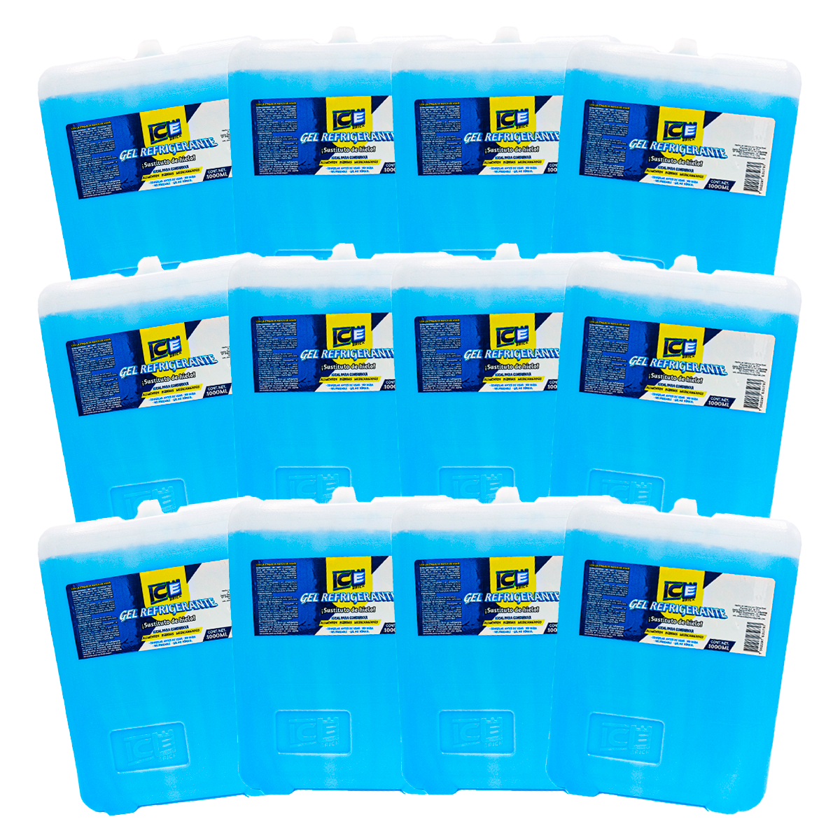  Gel Refrigerante Ice Brick 1000 Ml Sustituto De Hielo 12 piezas
