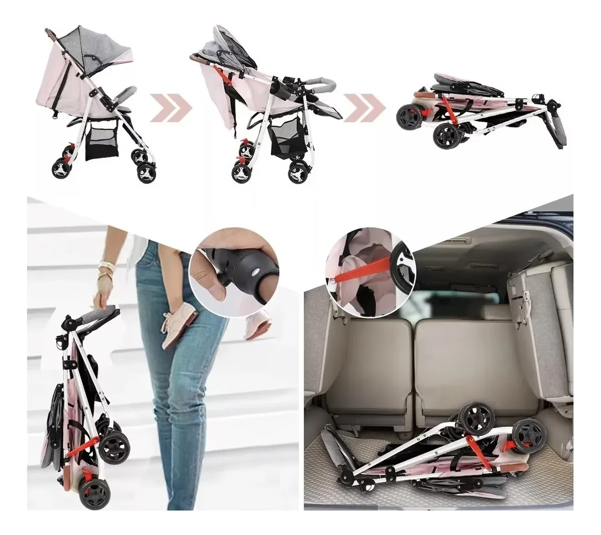 Carriola Carreola De Bastón Plegable Toplinc Para Bebé